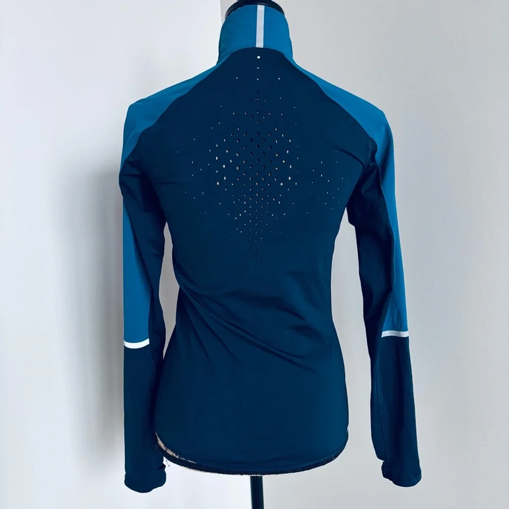 New Balance Women’s Precision Run Jacket XS Teal/Navy Blue - Picture 2 of 9